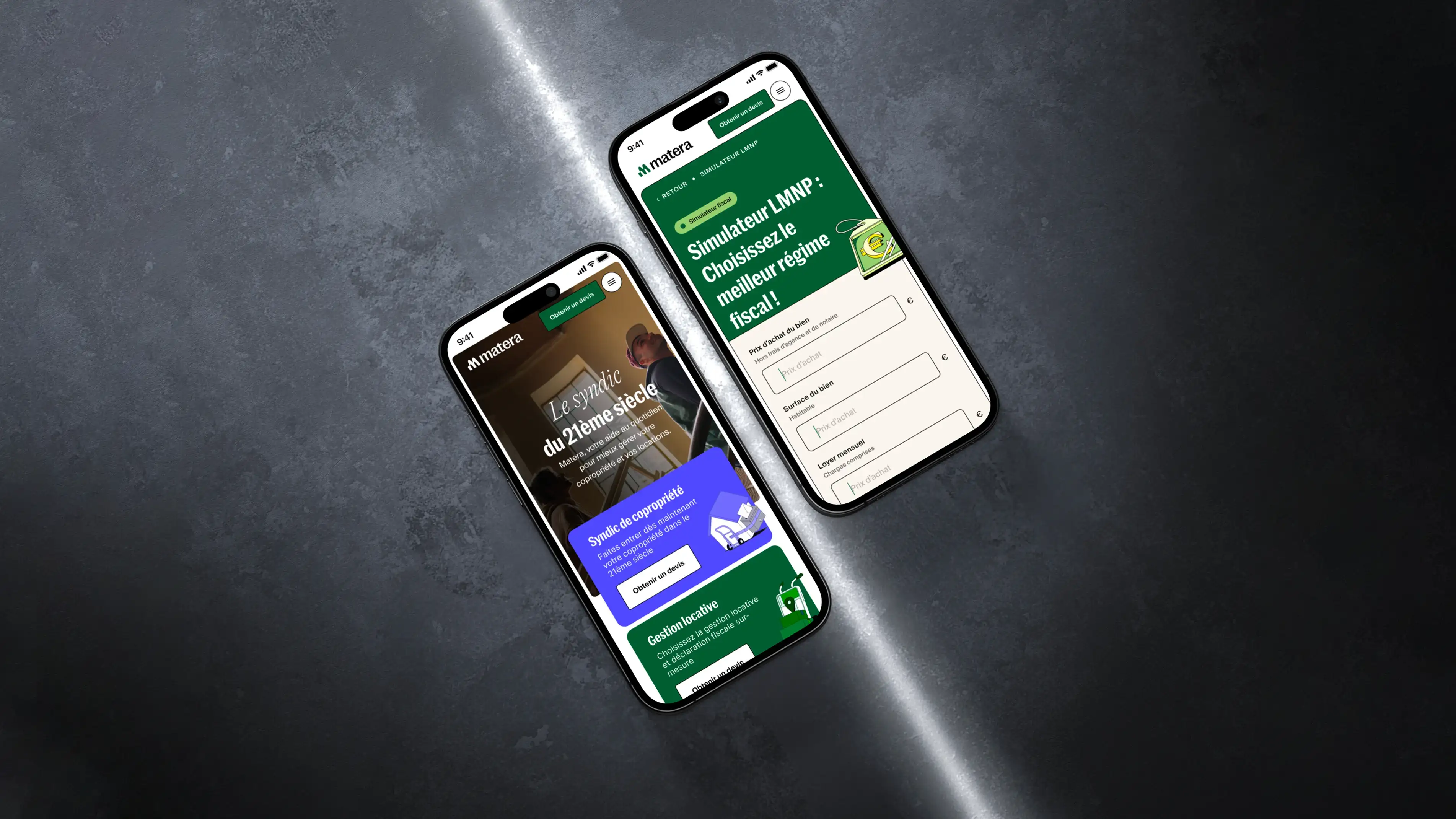 Matera website on mobile devices